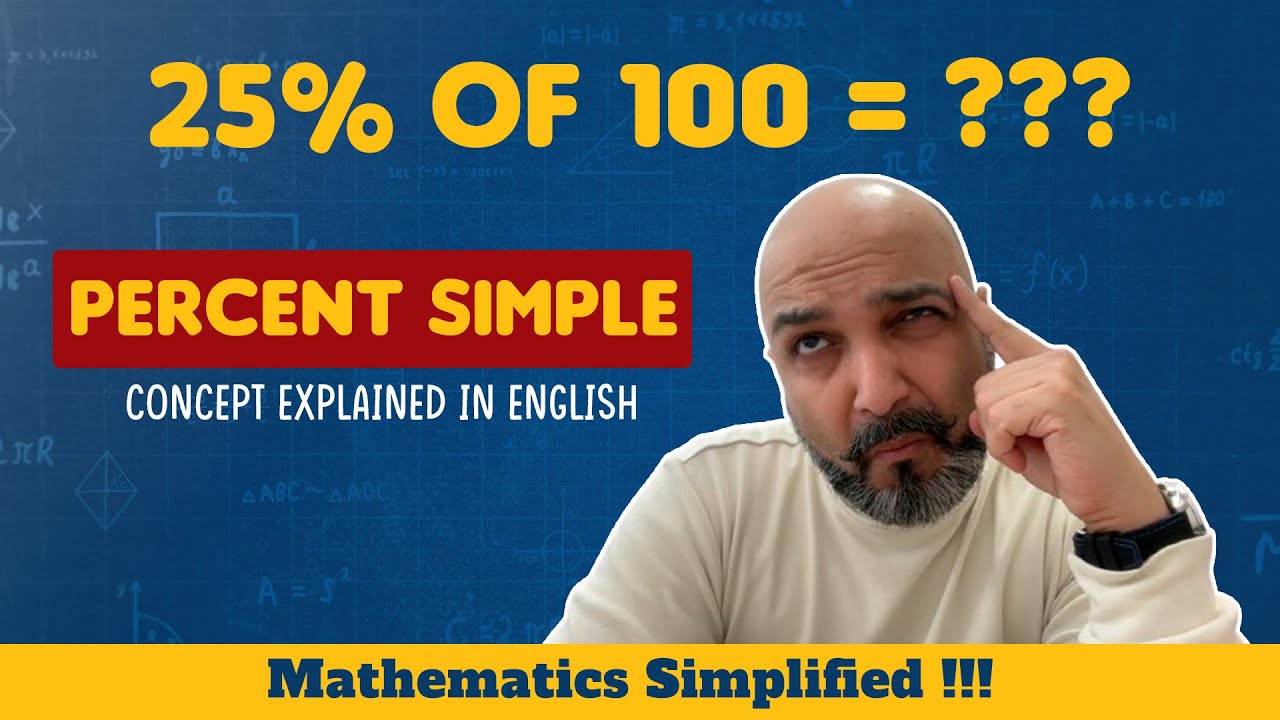 Percent Simple - Concept Explained in English - Mathematics Simplified  - Math Beyond Borders