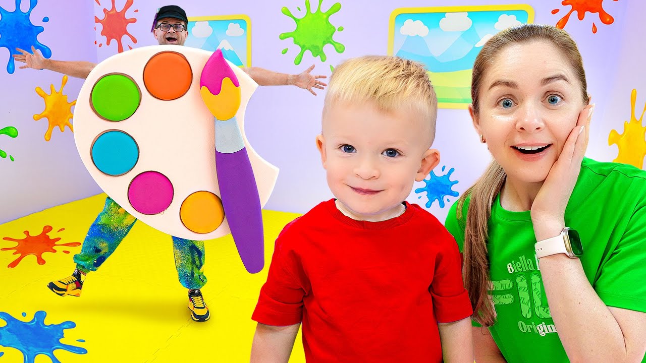 فوضى الألوان! آدم وأمه ضد لوحة الألوان الحية