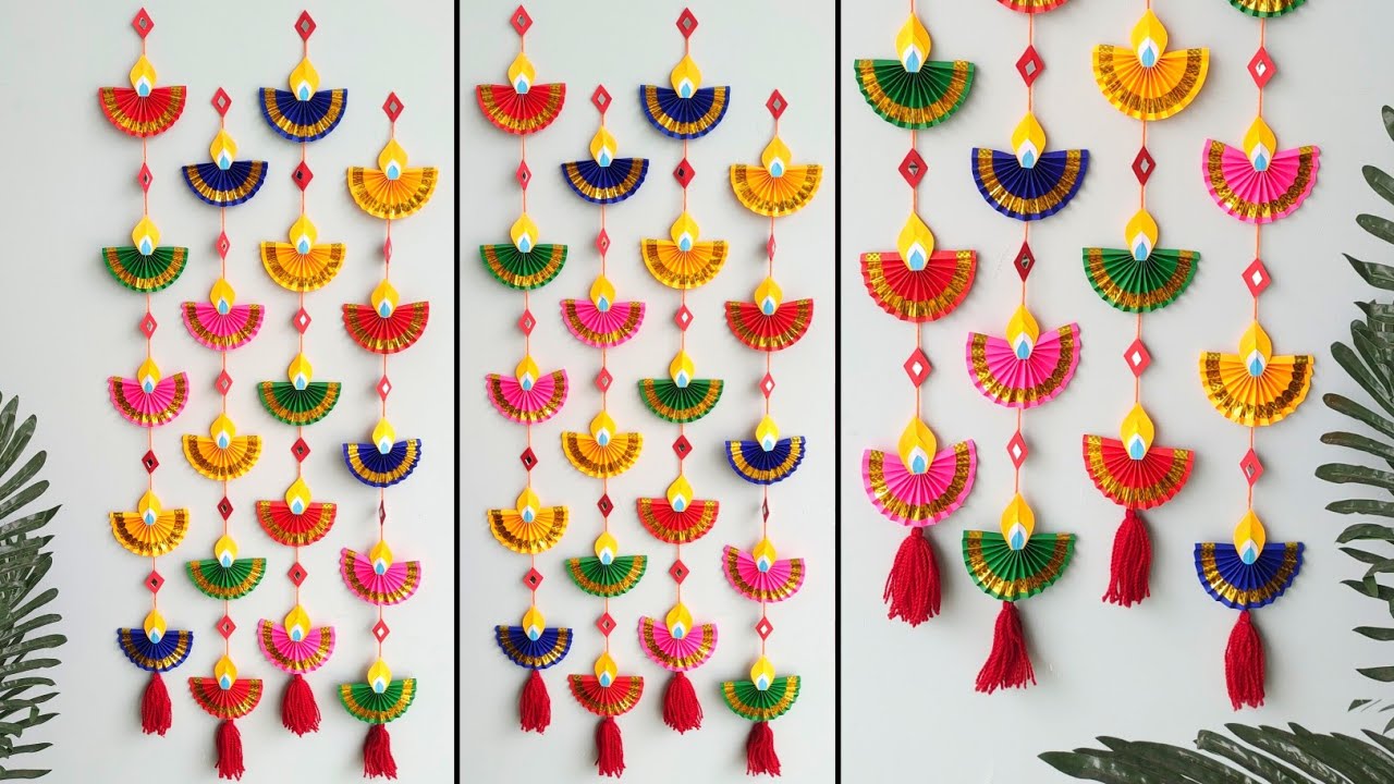 Create Beautiful DIY Wall Hangings for Diwali | Easy Home Decor Ideas with paper & Wool | Art Ideas