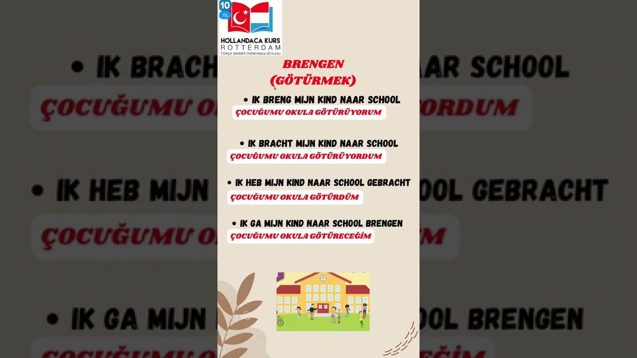 Hollandaca&rsquo;da &ldquo;Brengen&rdquo; fiili #hollandaca #nederlands #nt2