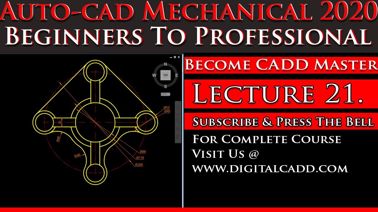 AutoCAD Mechanical Tutorial For Beginner | AutoCAD Tutorial for Mechanical Engineering| Digital CADD
