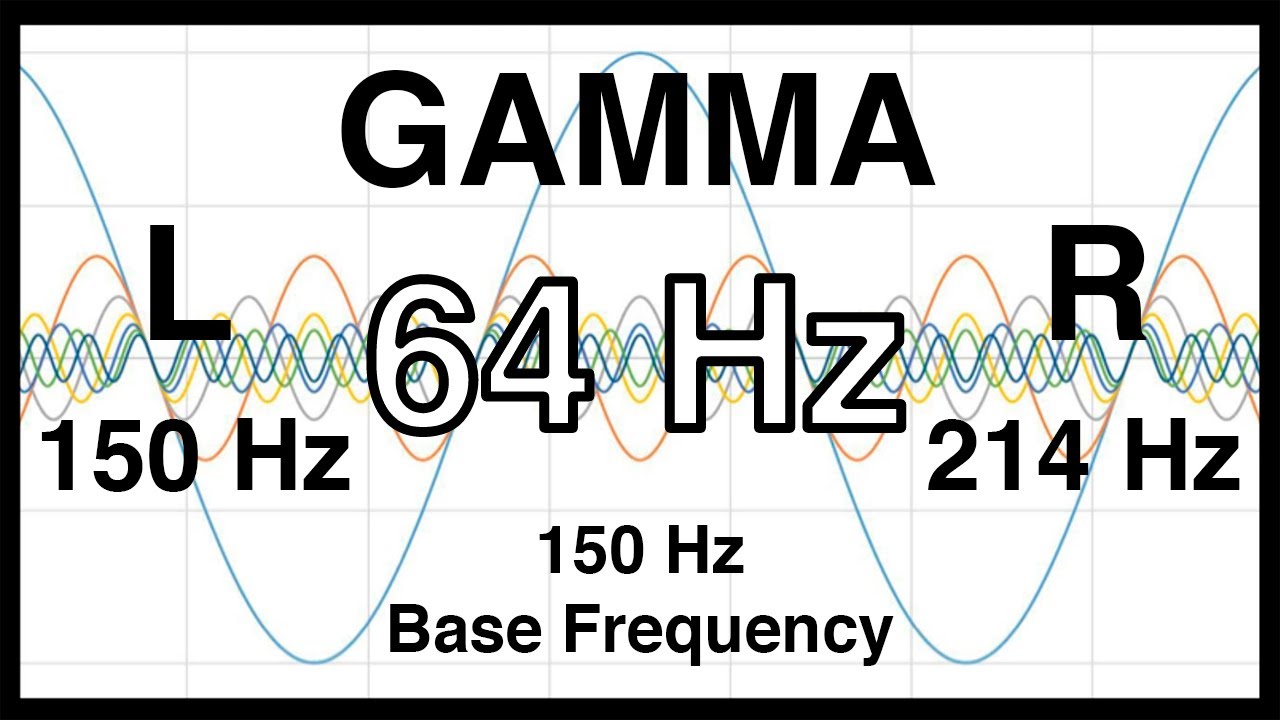 64 Hz Pure BINAURAL Beat 🎧 GAMMA Waves [150Hz Base Frequency] 🎧 Ondas Gamma 100% No Additives