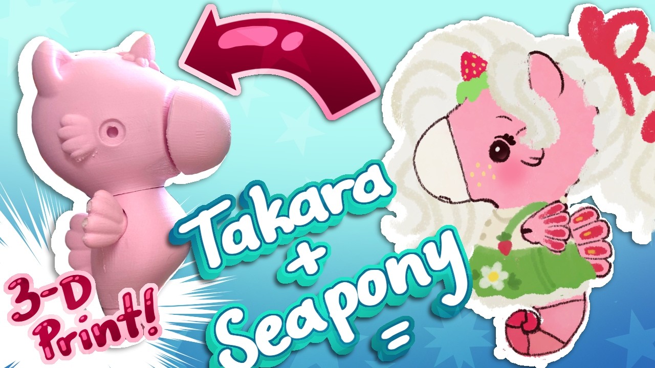3-D printing my 1984 Takara My Little Pony model... but as a Seapony!