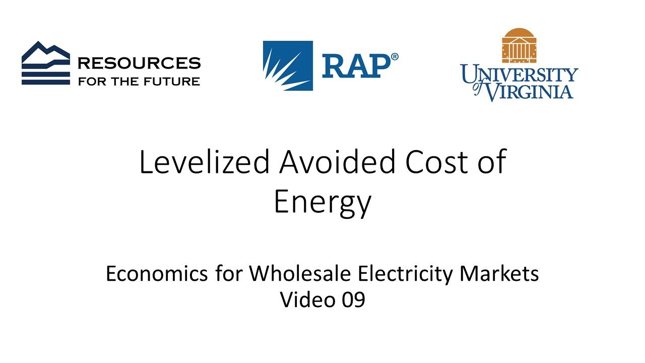 Economics #09: Levelized Avoided Cost of Energy