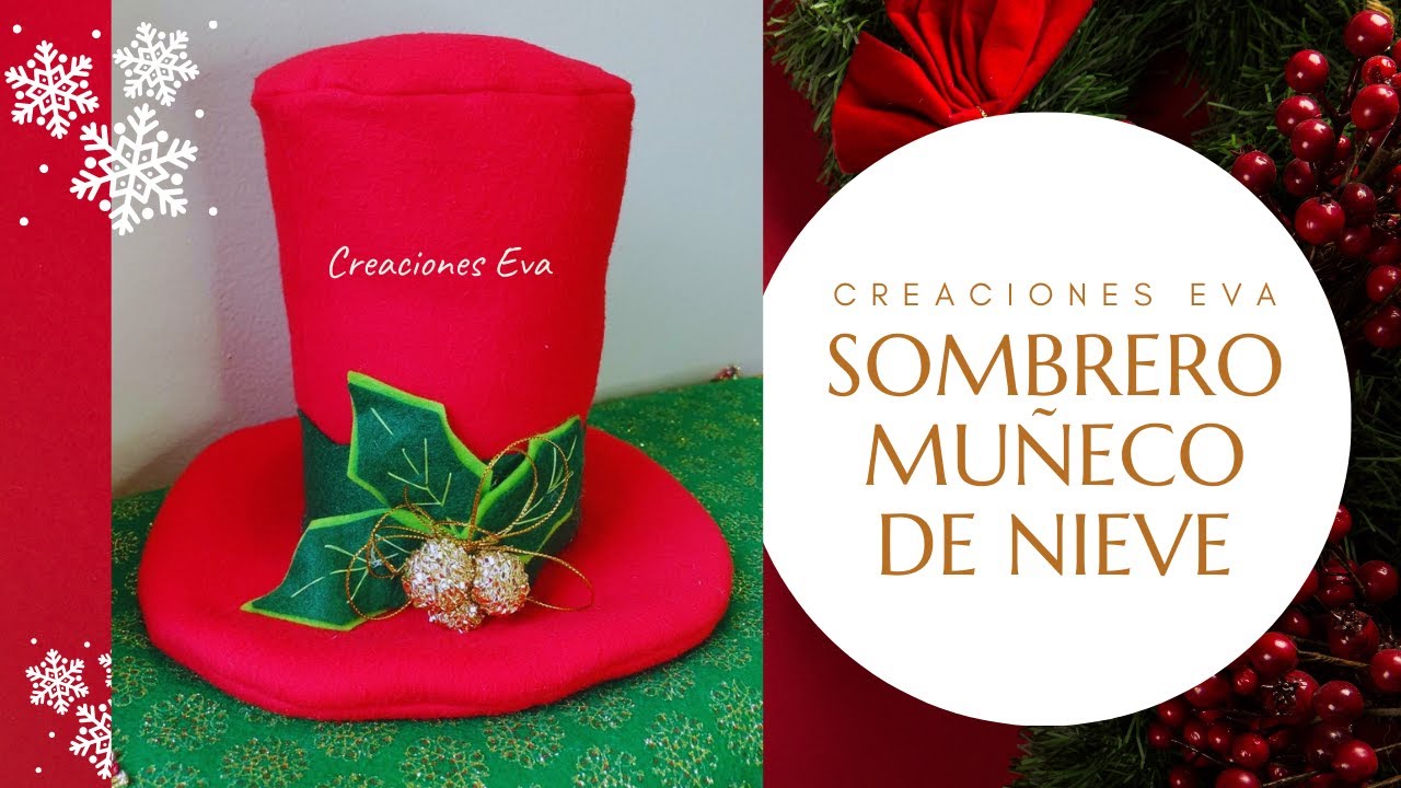 🎩⛄Cómo hacer sombrero de muñeco de nieve