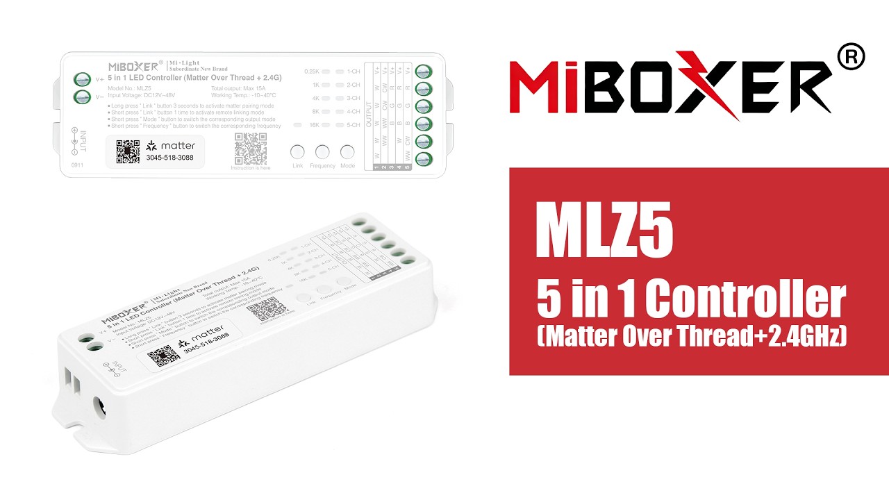 MiBoxer MLZ5 5 in 1 Controller (Matter Over Thread+2.4GHz)