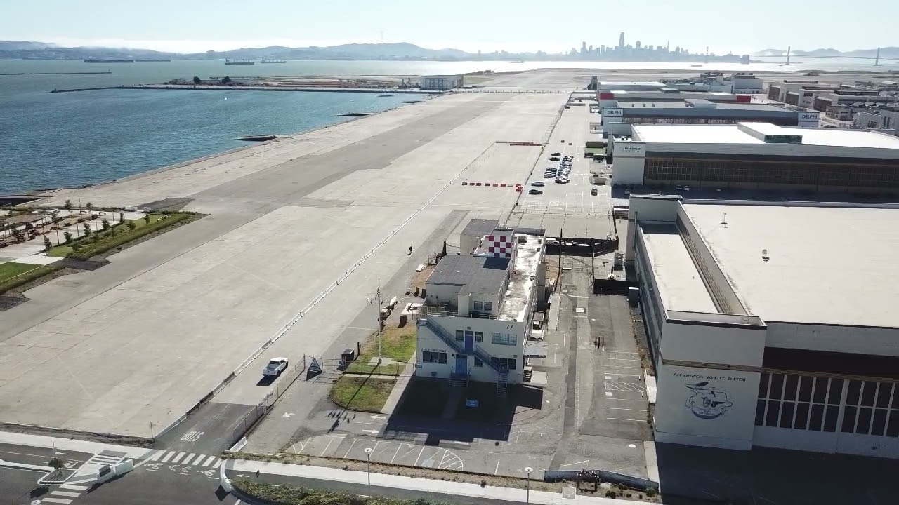 Aerial tour of Former Alameda Naval Air Station