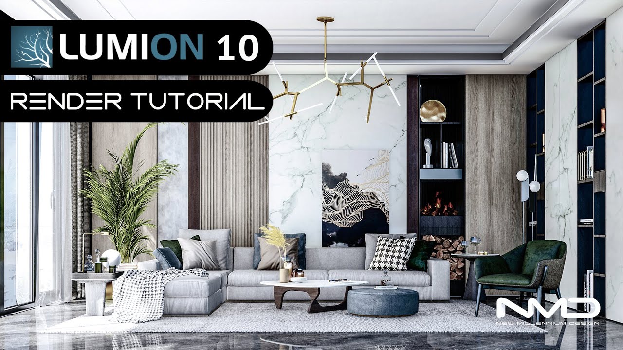 Lumion 10 Pro Modern Living Room 3D Rendering Tutorial