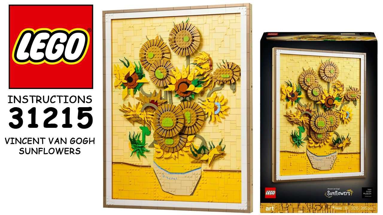 How to build LEGO Art 31215 - Vincent van Gogh Sunflowers