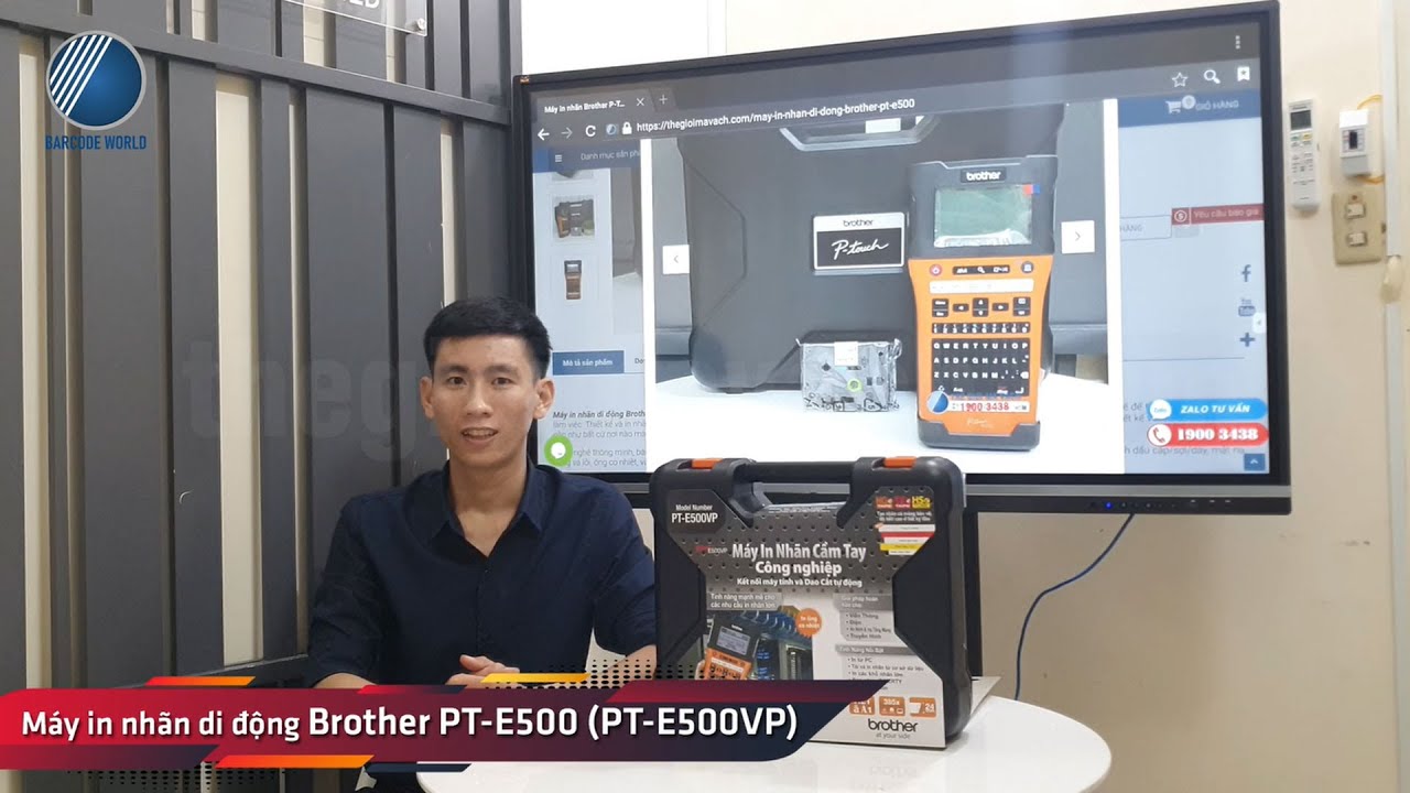 Giới thiệu và demo máy in nhãn Brother PT-E500 (PT-E500VP) cầm tay, di động
