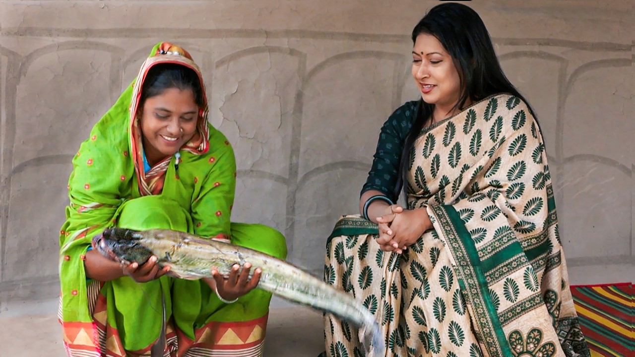 বগুড়ার শেরপুরে বিশাল বোয়াল মাছের গ্রামীণ রান্না || Panorama Cooking