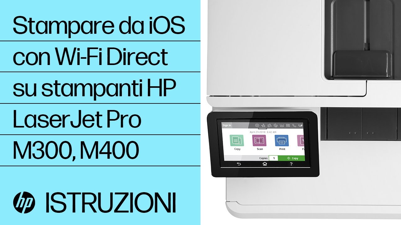 Stampare da iOS con Wi-Fi Direct su stampanti HP LaserJet Pro M300, M400 | HP LaserJet | HP Support