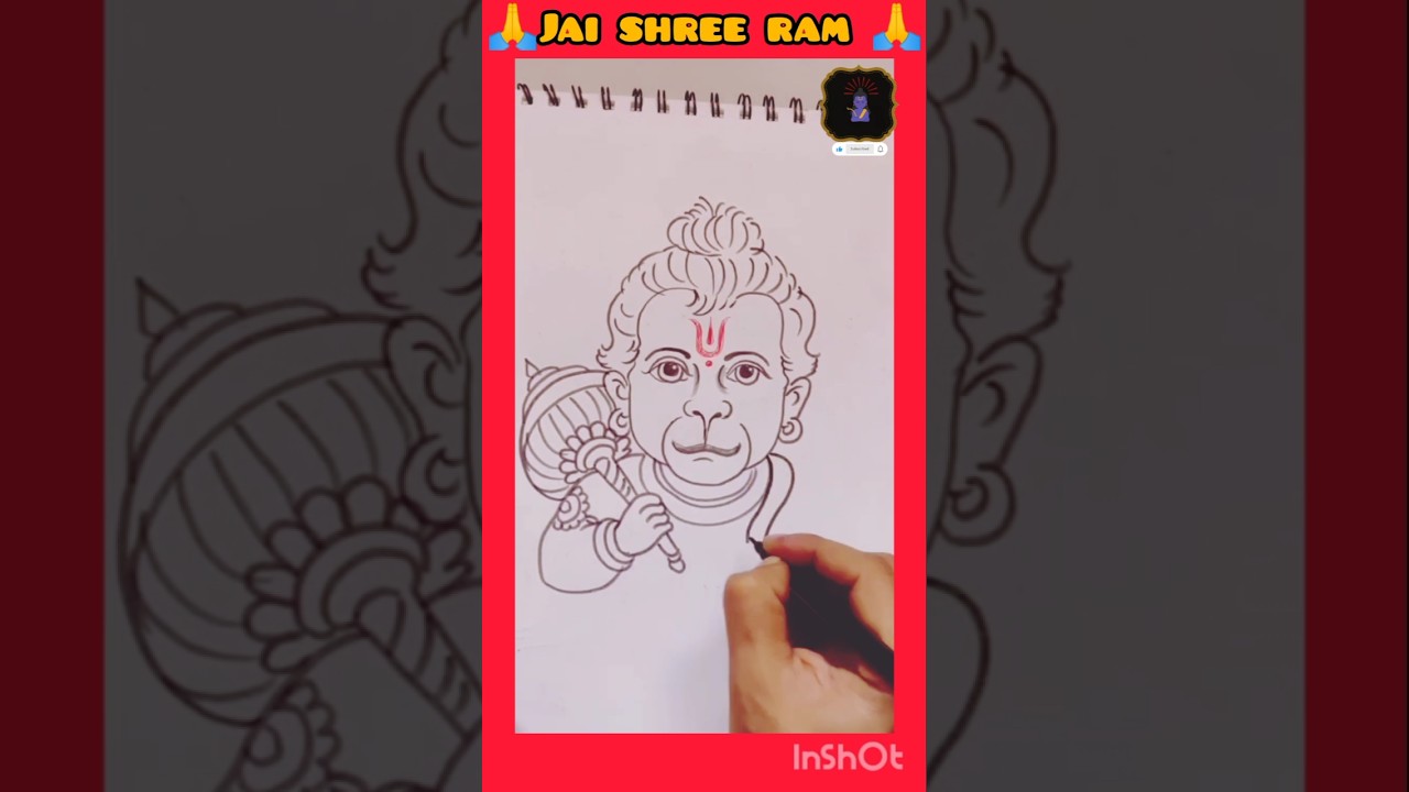 how to draw hanuman ji 