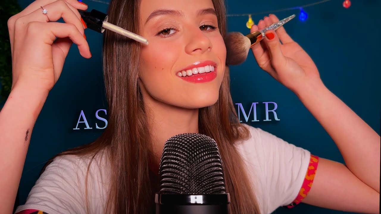 ASMR AGORA RELAXE COMIGO FAZENDO A MAQUIAGEM QUE USO PRA TUDO [alto risco de dormir ⚠️]