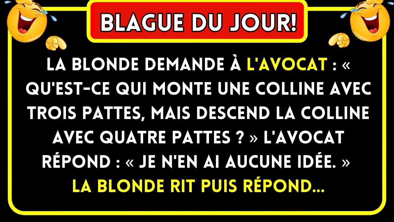 BLAGUE DU JOUR! La blonde demande &agrave; l'avocat... Blagues Pour Adultes!