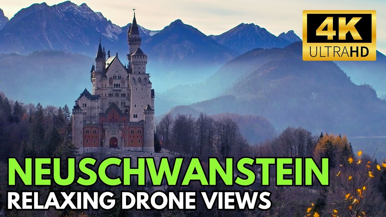 Neuschwanstein Castle - GERMANY (4K) | Relaxing Drone Views | #travel #explore #drone #germany
