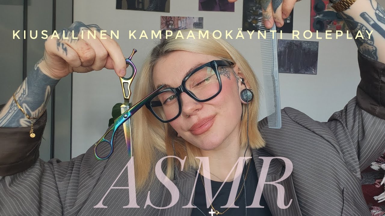ASMR Suomi - Outo kampaaja roleplay 🥴