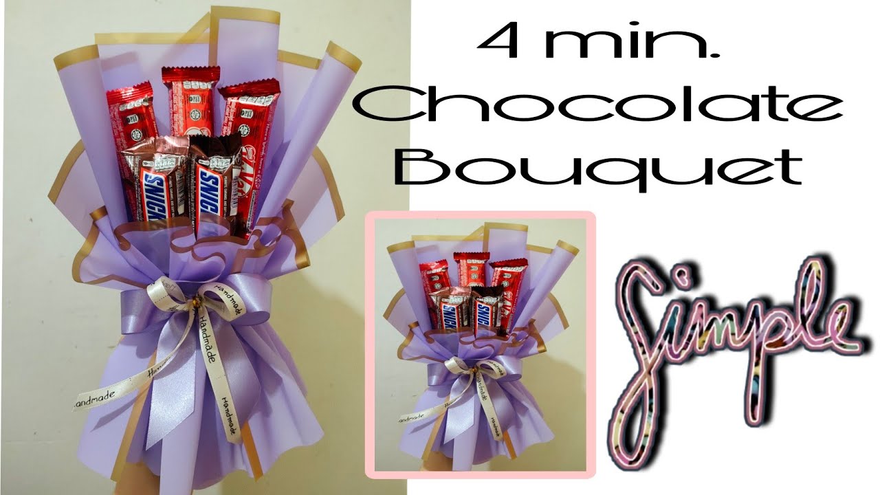 4 min. Chocolate Bouquet Tutorial /Super Easy mini bouquet