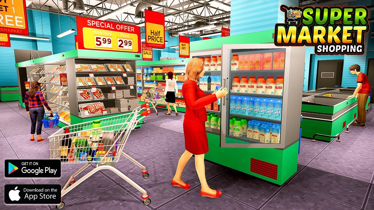 Supermarket Shopping Games - Mall Girl Cashier 3D | Gameplay Walkthrough | IOS & Android | 3DBrains