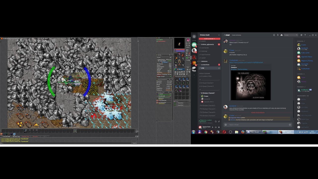 Tibia - LIVE - Damora - Nowy Sewer 07.12.17 -Drink Stream z Mezyncem