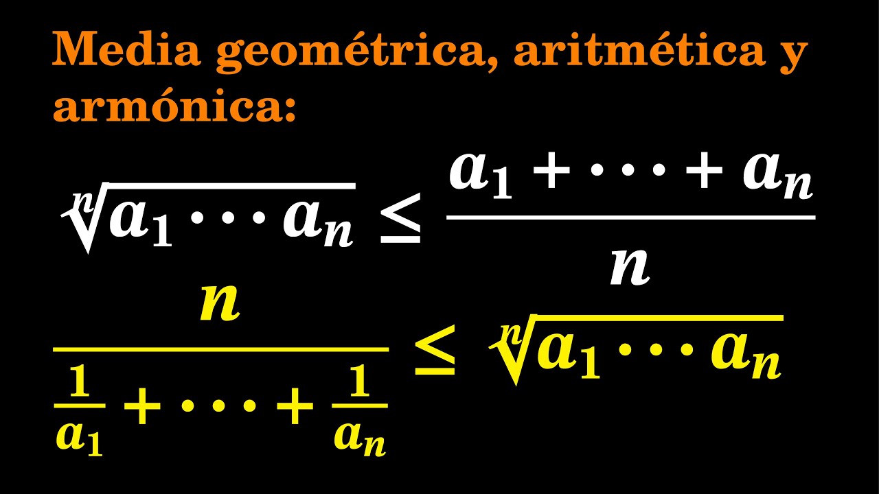 Inducción matemática: Media geométrica es menor o igual a la media aritmética.