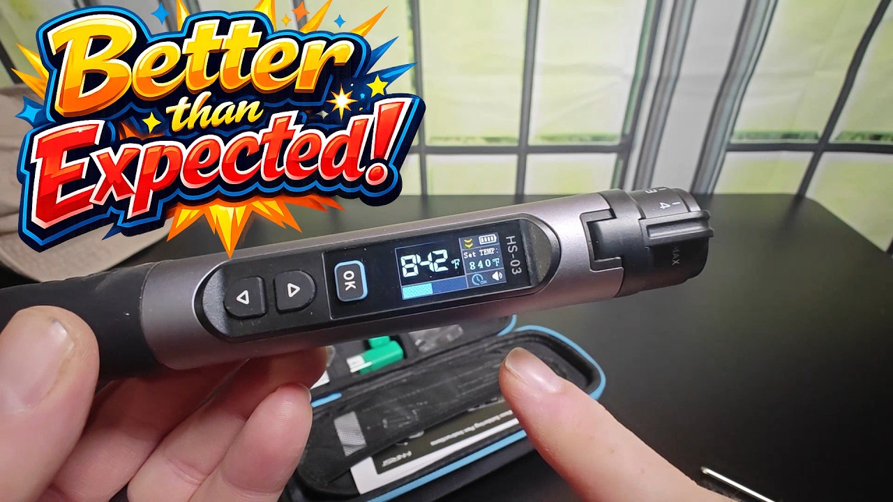 FNIRSI HS-03 Cordless Soldering Iron Kit, Battery Powered Soldering Pen!