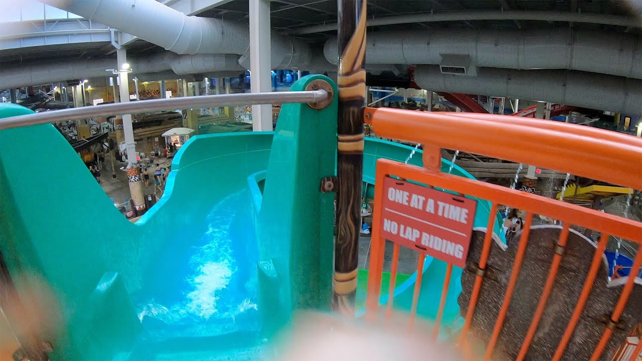 Splashdown Safari - Green Slide | Kalahari Poconos