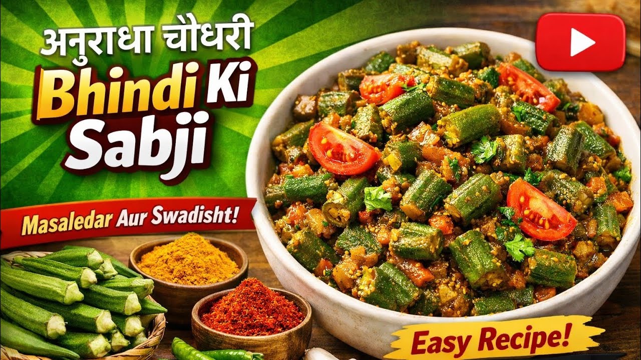 🌿 झटपट बनने वाली भिंडी की सब्जी | Easy Bhindi Recipe | Anuradha Choudhary