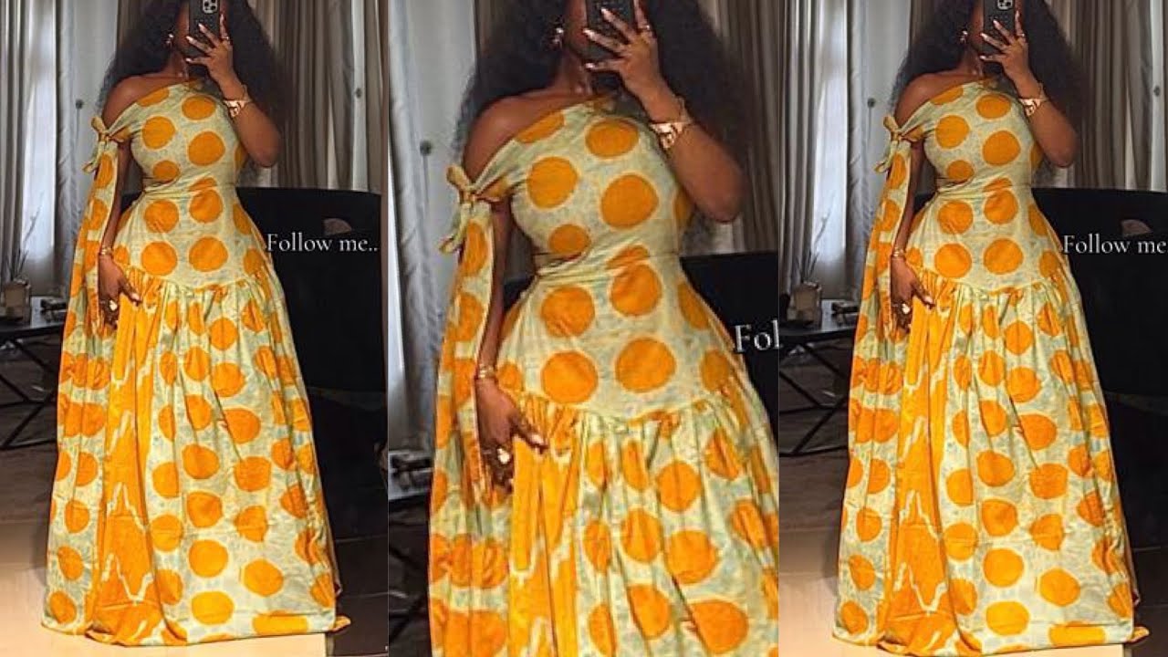 How To Cut And Sew This Trendy Knot Asymmetric Neckline Gathered Dress.
