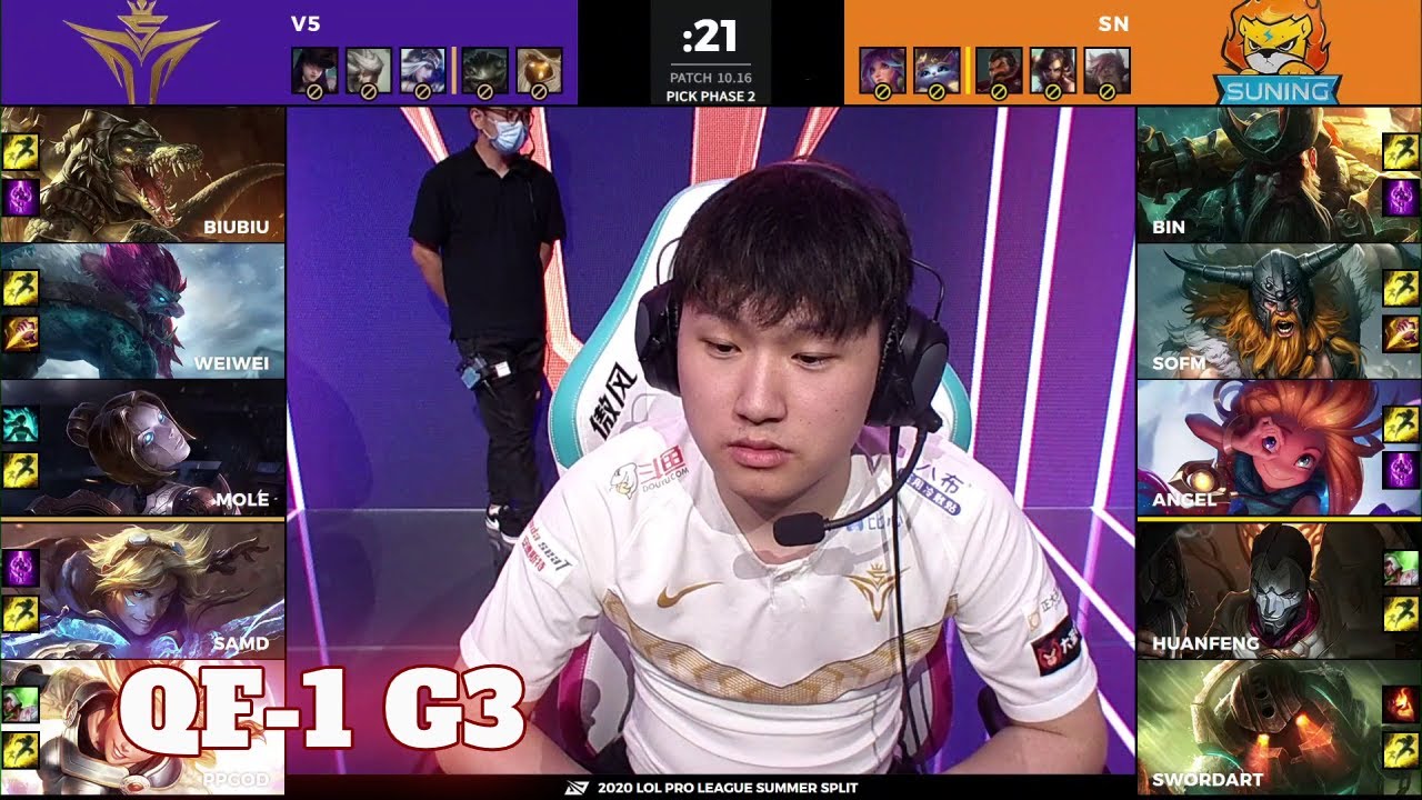 SN vs V5 - Game 3 | Quarter Final Playoffs LPL Summer 2020 | Suning vs Victory Five G3
