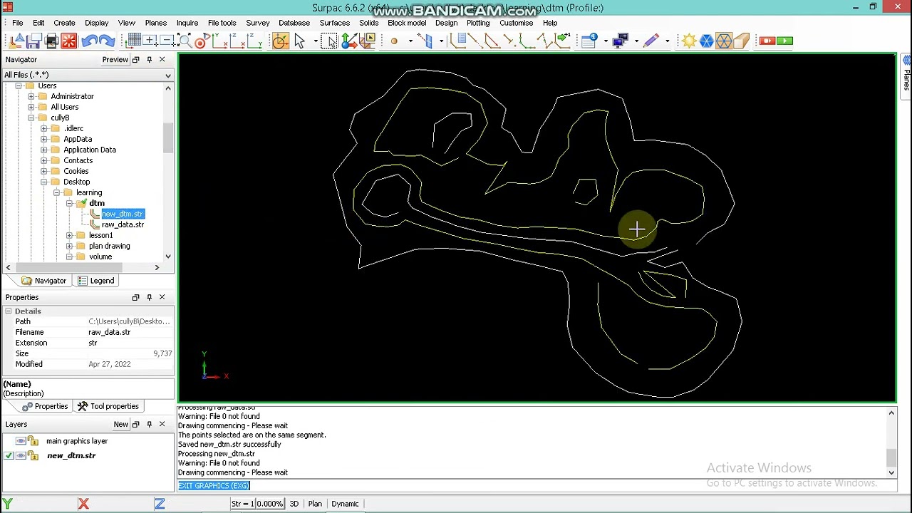 how to create a dtm in surpac
