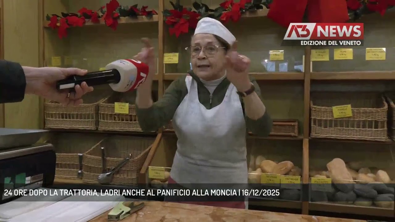 24 ORE DOPO LA TRATTORIA, LADRI ANCHE AL PANIFICIO ALLA MONCIA | 16/12/2025