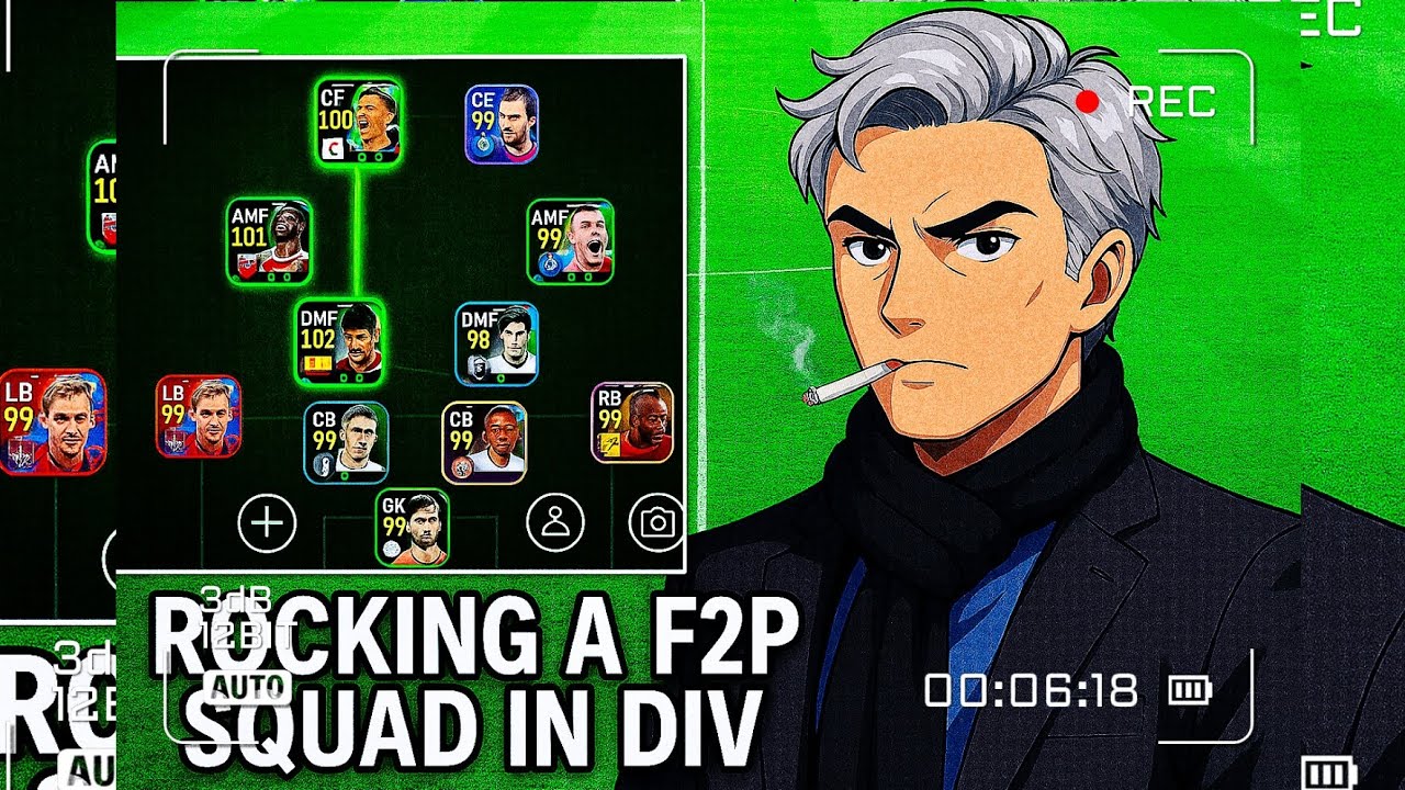 Using f2p squad in efootball div 🥂