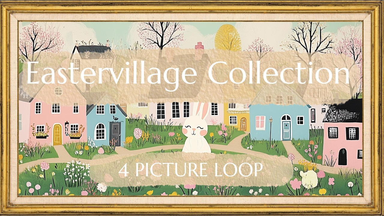 Easter Village Collection 🌸🐰 2 Hour Spring Screensaver | 4 Picture Loop | Cozy TV Frame Art