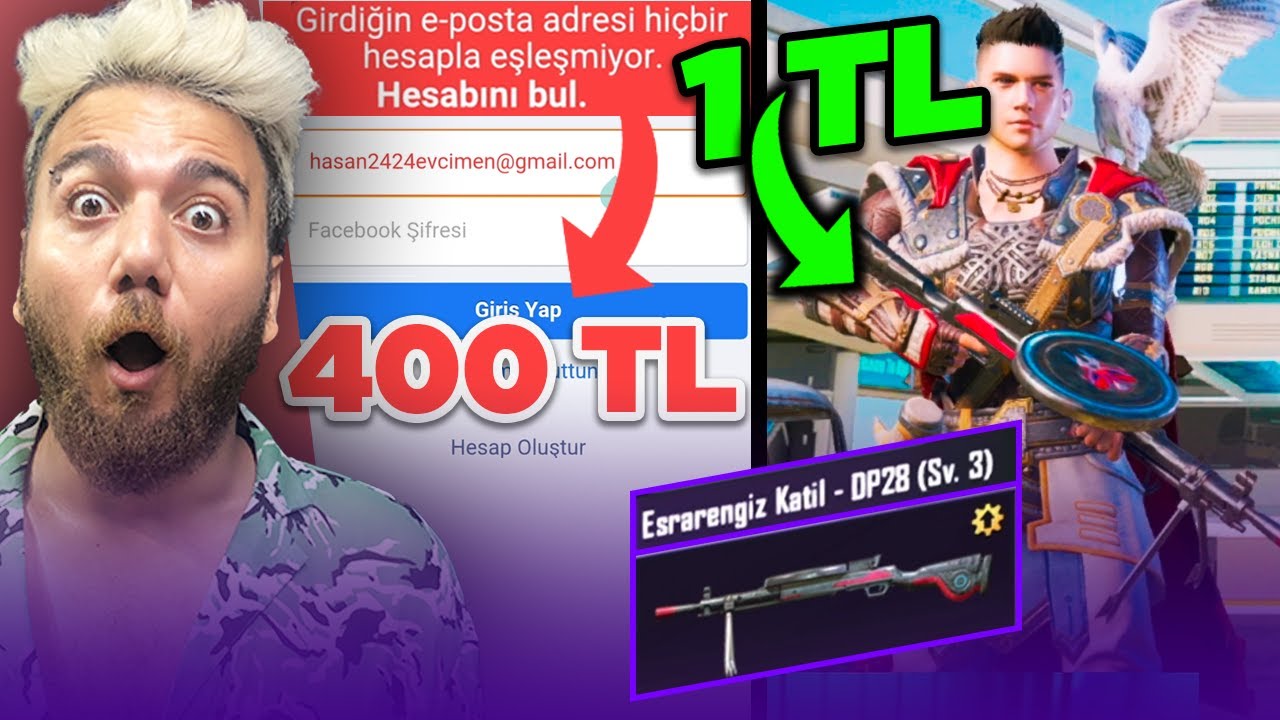 1TL'ye 3 SEVİYE YÜKSELTİLEBİLİR SİLAHLI HESAP ALMAK MÜMKÜN MÜ ? PUBG Mobile HESAP SATIN ALMA #3