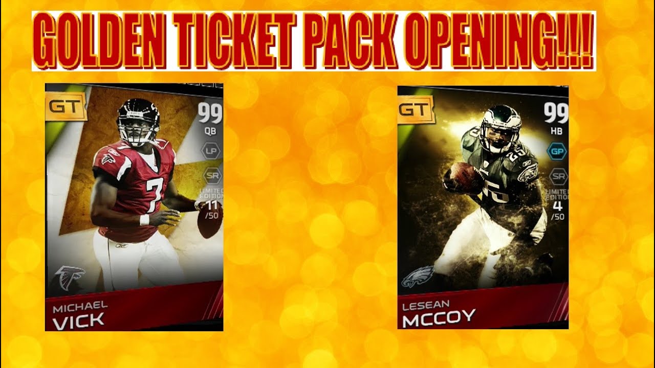 MUT 15- GOLDEN TICKET MIKE VICK PACK OPENING!!!