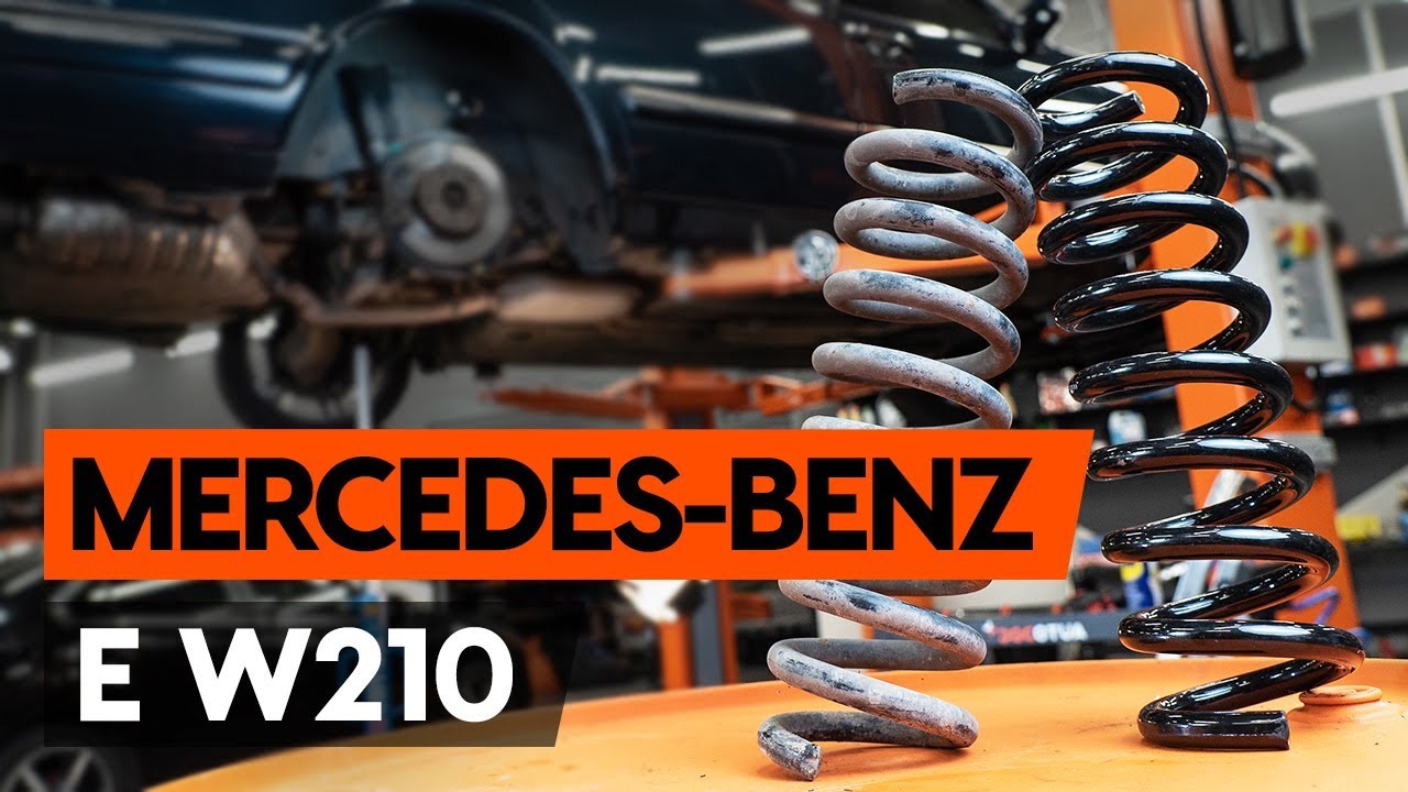 How to change rear springs / rear coil springs on MERCEDES-BENZ E (W210) [TUTORIAL AUTODOC]