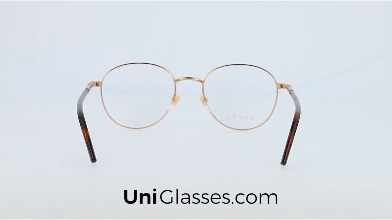 GUCCI GG0392O 003 51 19 140 GOLD HAVANA TRANSPARENT Glasses
