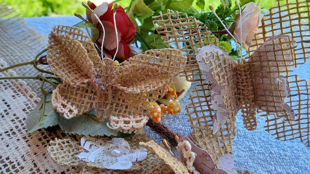 DIY Borboleta de Juta #ComoFazeBorboletasdeJuta / #Juta #Jutebutterfly