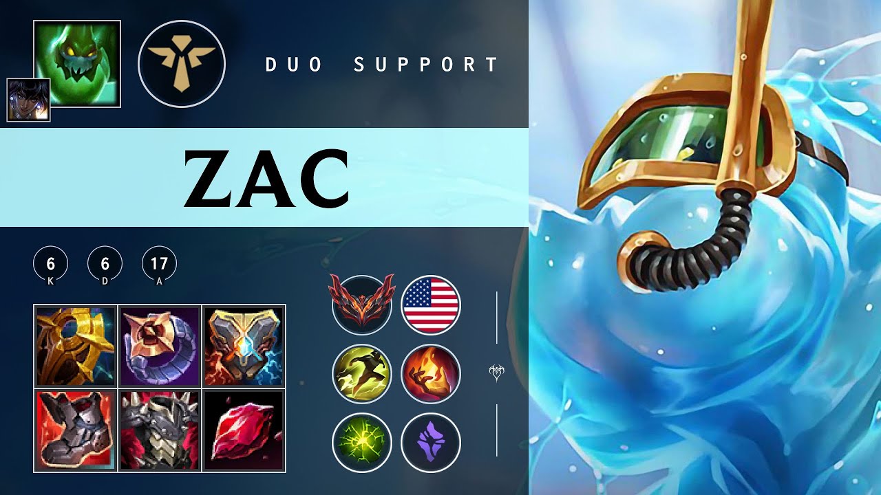 Zac Support vs Lulu - NA Grandmaster Patch 25.24