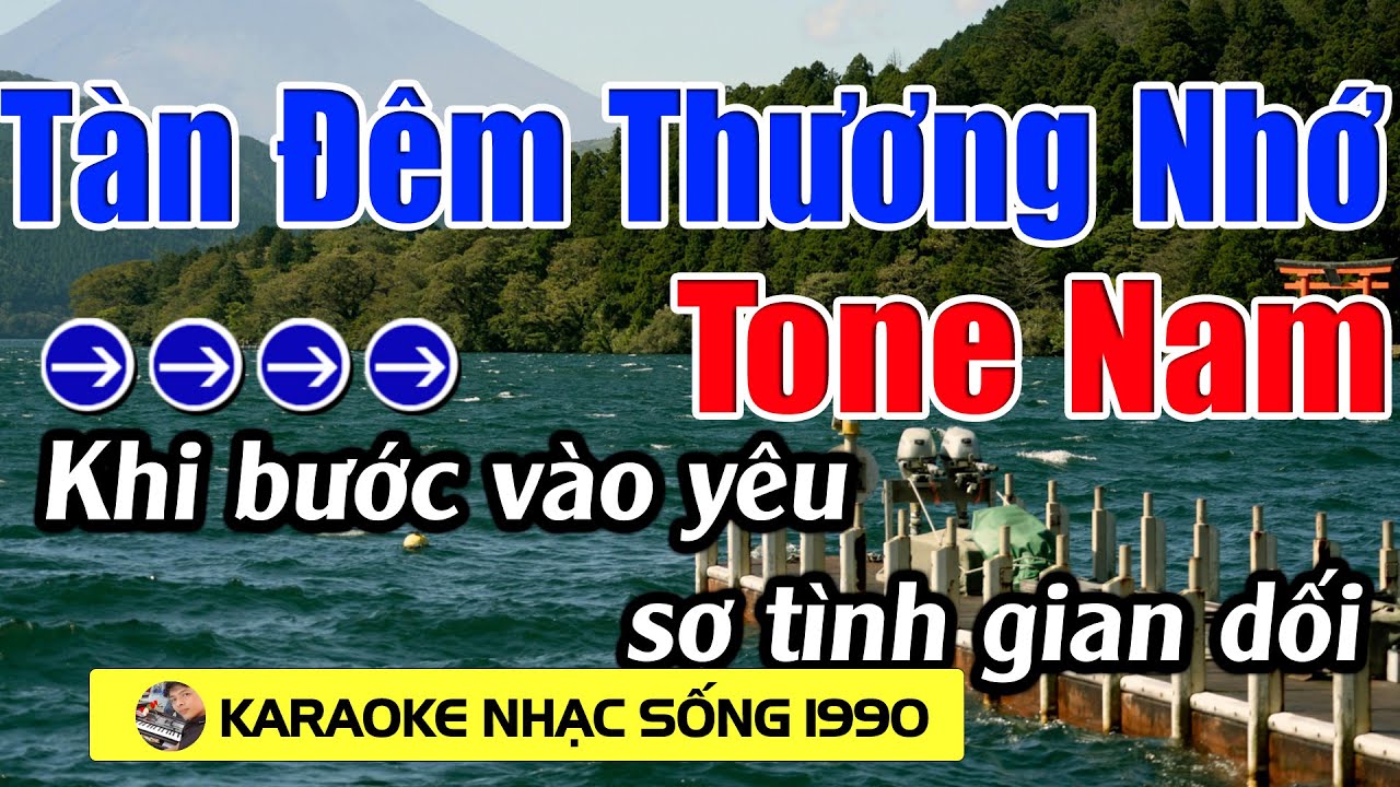 Tàn Đêm Thương Nhớ - Karaoke Tone Nam - Karaoke Nhạc Sống 1990 - Beat Mới