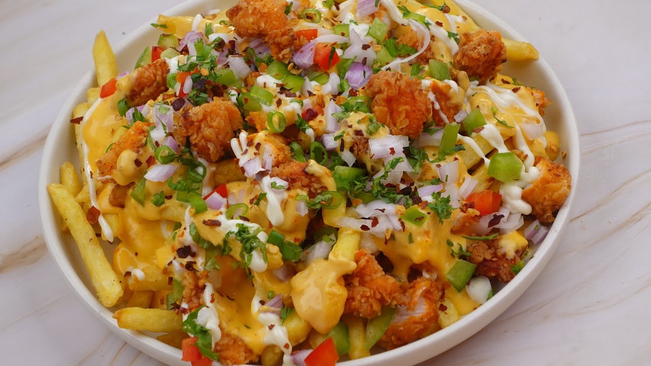 Best Chicken Loaded Fries,Quick And Easy Recipe By Recipes Of The World