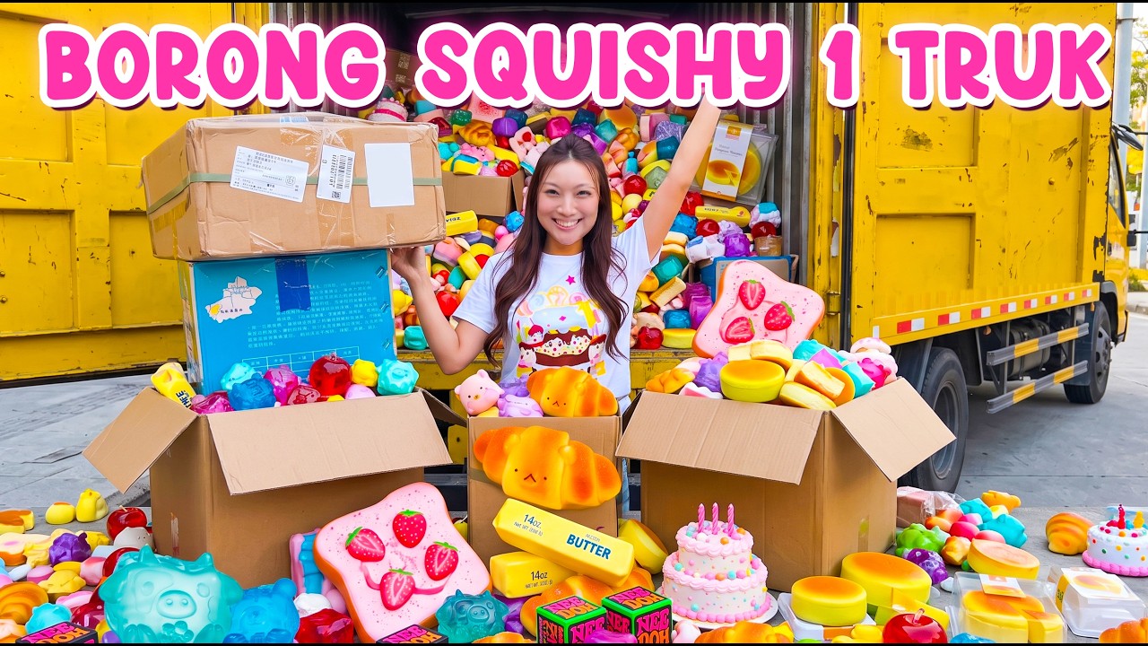 BORONG SQUISHY 1 TRUK 😱😍 UNBOXING SQUISHY HARGA 1 JUTA?! 🥳😱