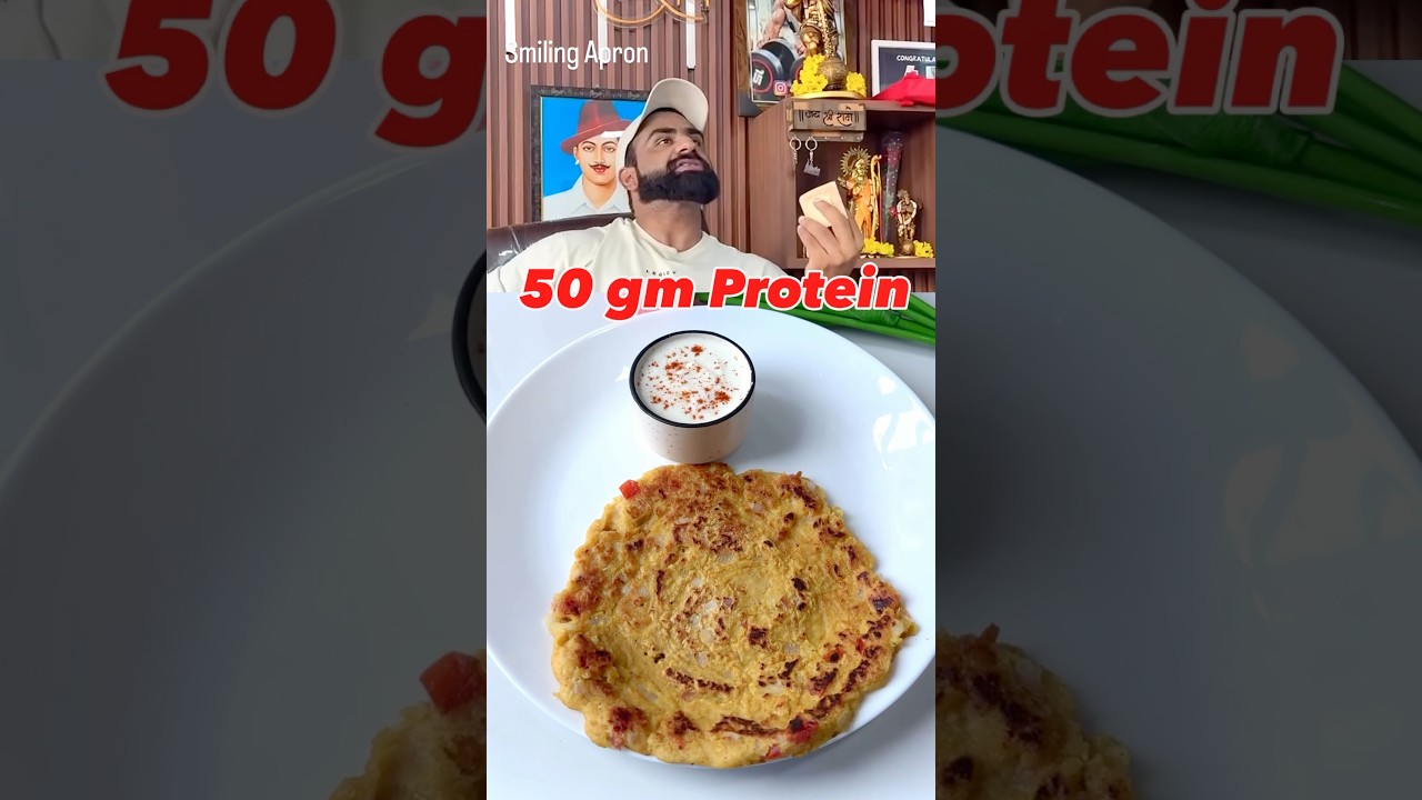 50g Protein Besan Chilla Recipe by Nitesh Soni 💪🔥 