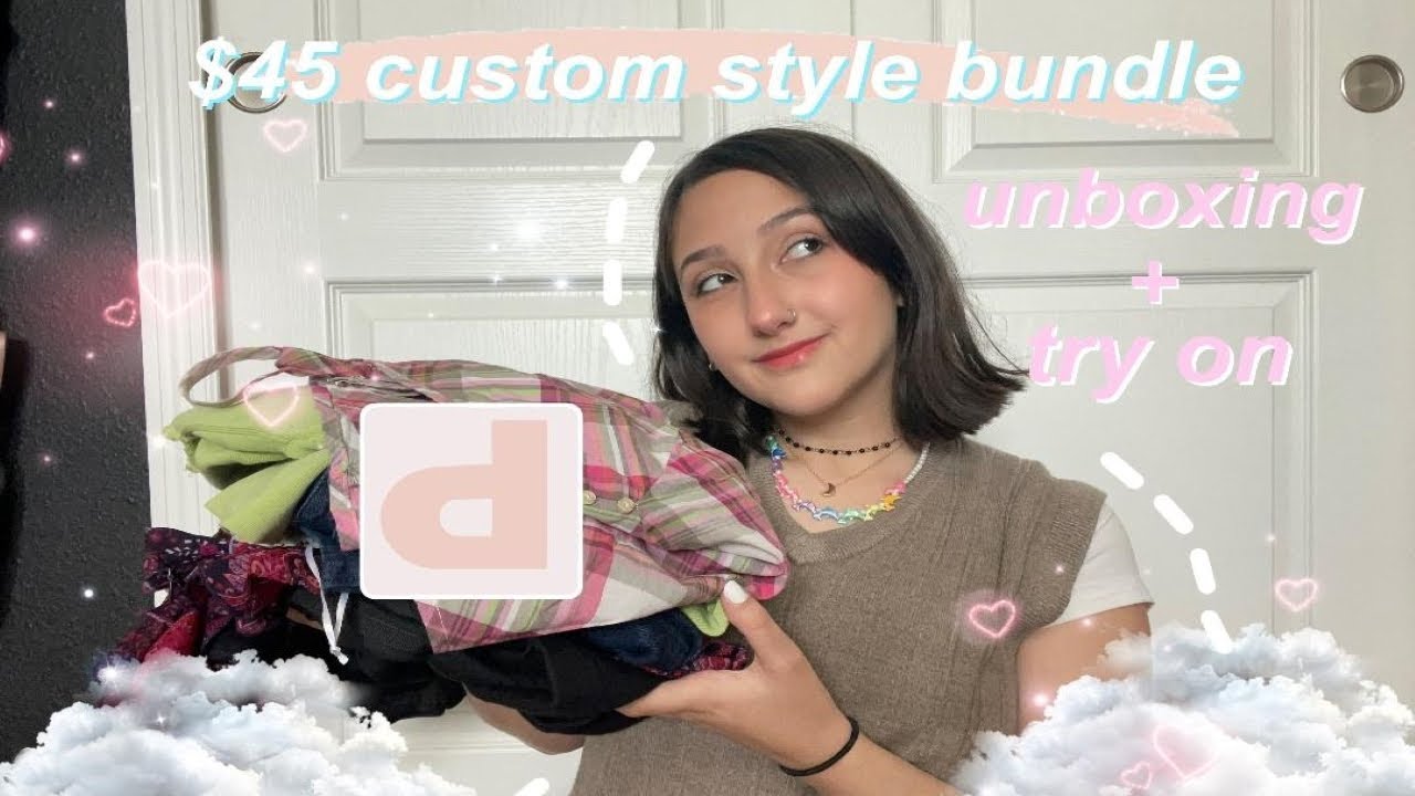 i bought another mystery bundle on depop | custom style bundle unboxing + try on *y2k/90’s theme*