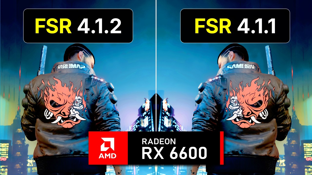 FSR 4.1.2 vs FSR 4.1.1b (RX 6600) - 1440p Performance Comparison