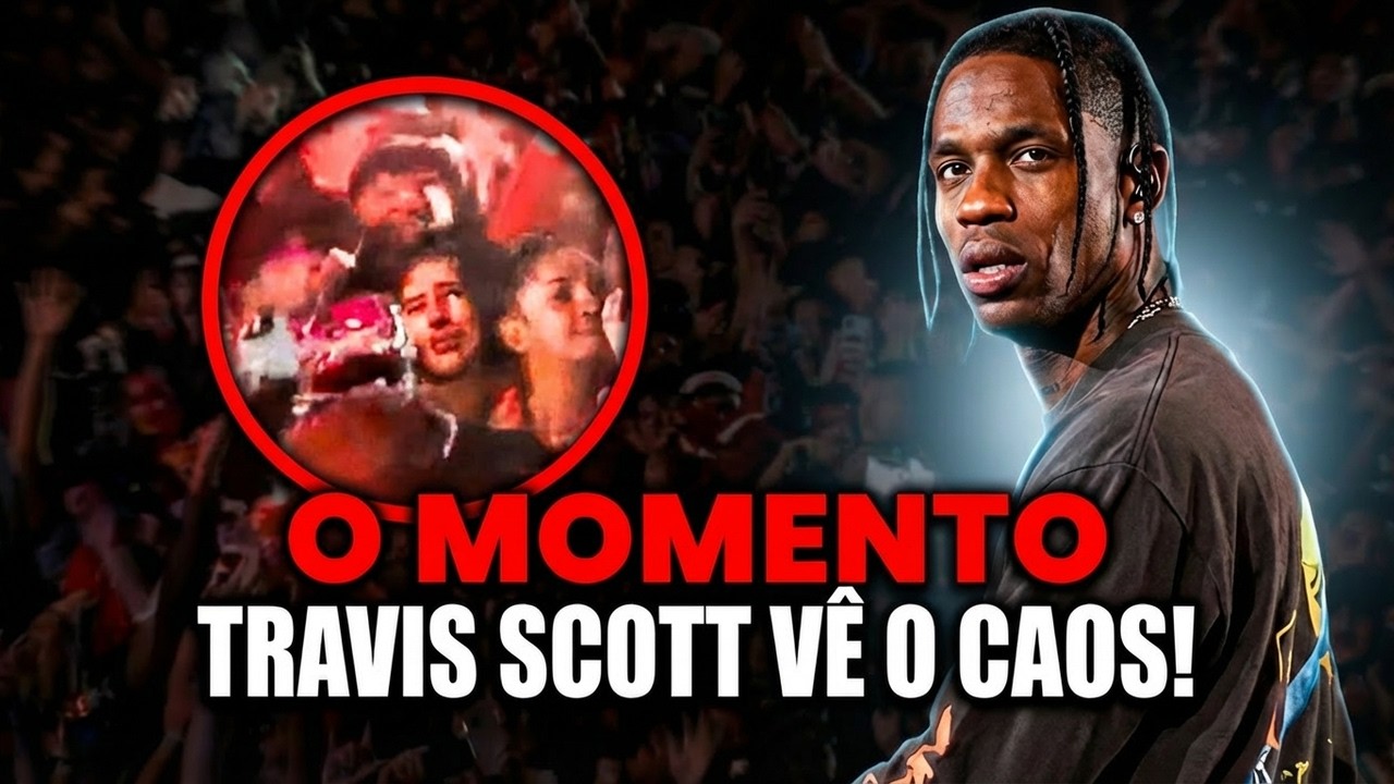MOMENTO DO SHOW EM QUE TRAVIS SCOTT PERCEBEU QUE ALGO ESTRANHO ACONTECIA NA MULTIDÃO!!