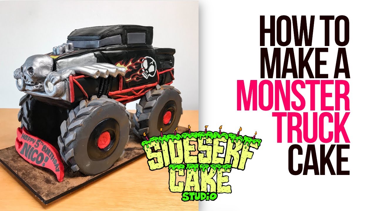 HOW TO MAKE A MONSTER TRUCK CAKE | Hot Wheels Bone Shaker