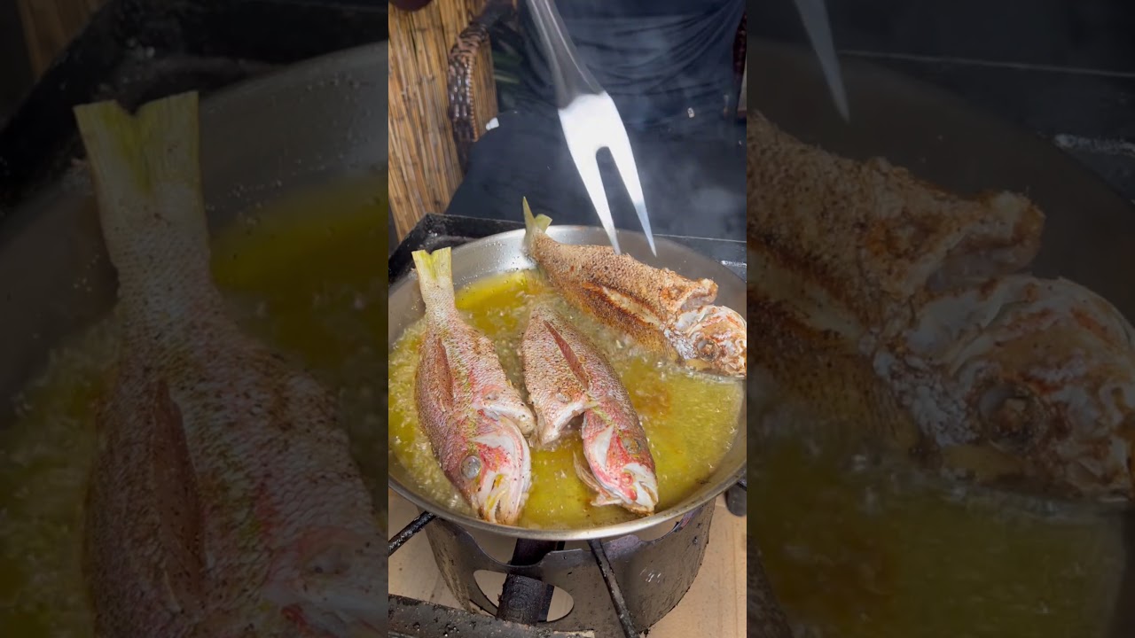 Frying Fresh Wild caught Snapper with a Jamaican escovitch pickle sauce🇯🇲| Jamaican Street Food
