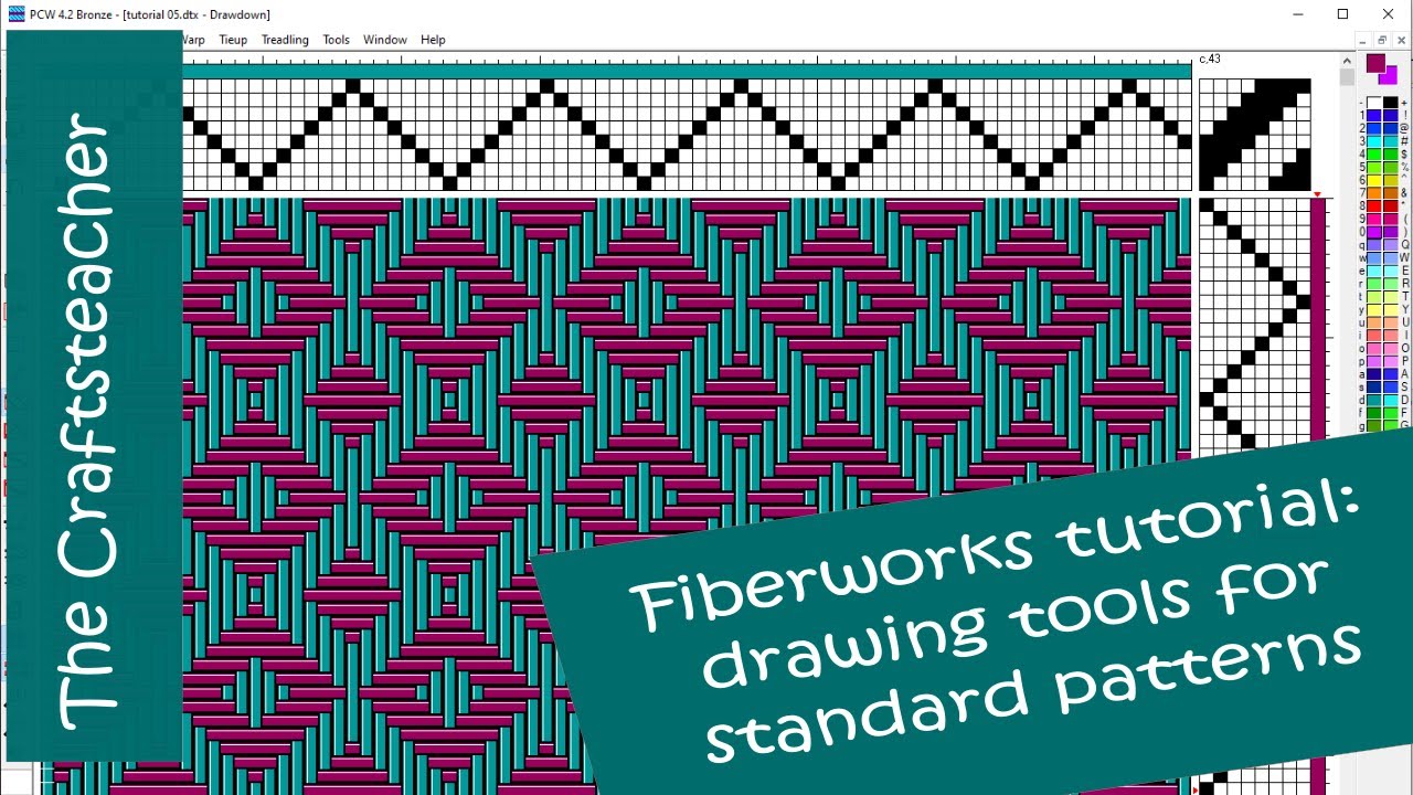 Fiberworks PCW: drawing tools for standard patterns